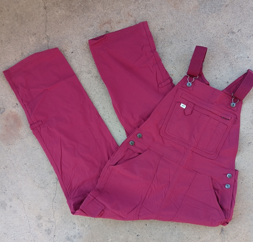 Duluth Trading Co Heirloom Gardening Bib Overalls Woman's S Ruby Red